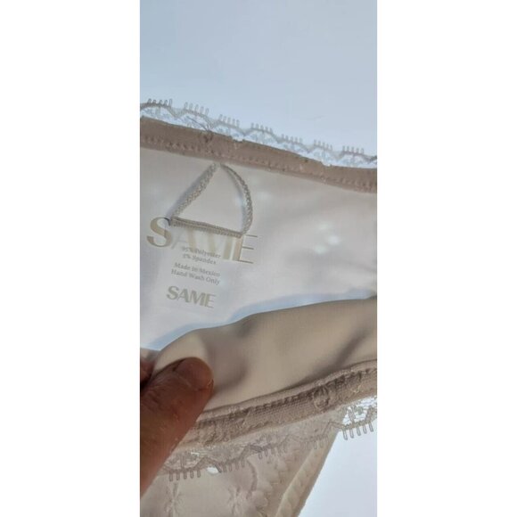 SAME Los Angeles  Swim Bikiny Bottom High-Rise Size Small Underwire White Demi - Picture 9 of 9